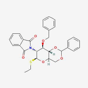 molecular formula C30H29NO6S B1340109 Ethyl 3-o-benzyl-4,6-o-benzylidene-2-deoxy-2-phthalimido-beta-d-thioglucopyranoside 