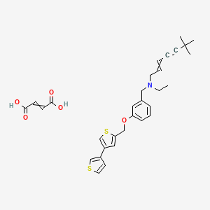 molecular formula C31H35NO5S2 B13401094 but-2-enedioic acid;N-ethyl-6,6-dimethyl-N-[[3-[(4-thiophen-3-ylthiophen-2-yl)methoxy]phenyl]methyl]hept-2-en-4-yn-1-amine 