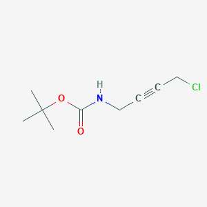 molecular formula C9H14ClNO2 B1340110 叔丁基（4-氯丁-2-炔-1-基）氨基甲酸酯 CAS No. 77369-60-9