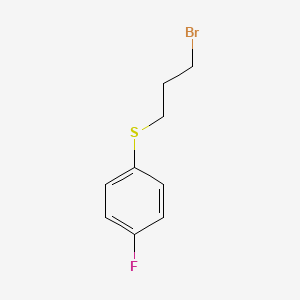 molecular formula C9H10BrFS B1340113 Benzene, 1-[(3-bromopropyl)thio]-4-fluoro- CAS No. 104605-77-8
