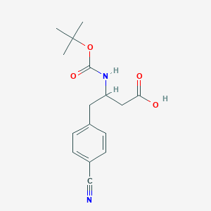molecular formula C16H20N2O4 B13401167 (R)-Boc-4-cyano-beta-Homophe-OH 