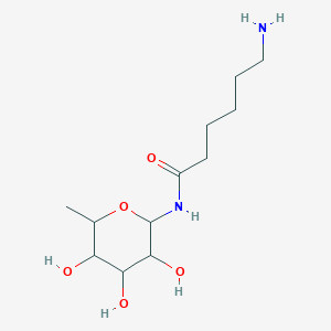 molecular formula C12H24N2O5 B13401246 N-(epsilon-Aminocaproyl)-beta-L-fucopyranosylamine 