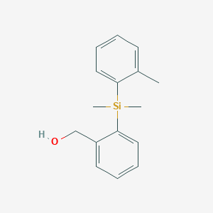 molecular formula C16H20OSi B1340127 {2-[Dimethyl(2-methylphenyl)silyl]phenyl}methanol CAS No. 853955-71-2