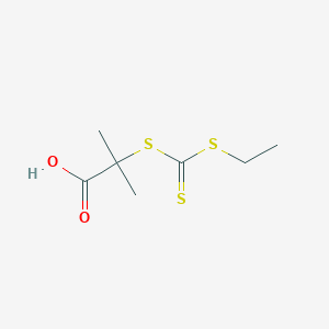 B1340128 2-{[(Ethylsulfanyl)carbonothioyl]sulfanyl}-2-methylpropanoic acid CAS No. 881037-62-3