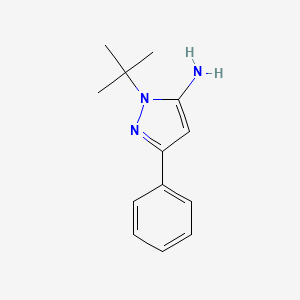 molecular formula C13H17N3 B1340129 1-Tert-butyl-3-phenyl-1H-pyrazol-5-amine CAS No. 442850-72-8