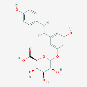 molecular formula C20H20O9 B13401368 trans-Resveratrol 3-O-|A-D-Glucuronide 