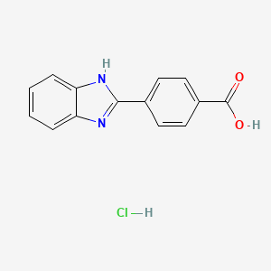 molecular formula C14H11ClN2O2 B1340137 4-(1H-Benzoimidazol-2-YL)-benzoic acid hydrochloride CAS No. 1052535-69-9