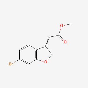 molecular formula C11H9BrO3 B13401378 Methyl 2-(6-Bromobenzofuran-3(2H)-ylidene)acetate 