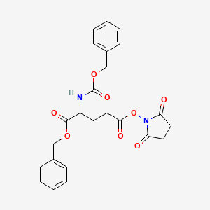 molecular formula C24H24N2O8 B13401389 N-Cbz-O5-succinimido-L-glutamic acid benzyl ester 