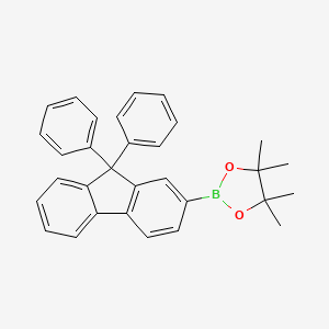 molecular formula C31H29BO2 B1340141 2-(9,9-Diphenyl-9H-fluoren-2-yl)-4,4,5,5-tetramethyl-1,3,2-dioxaborolane CAS No. 462128-39-8