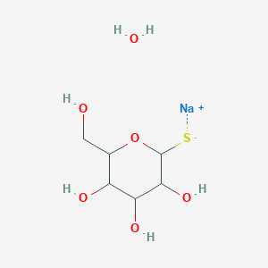 molecular formula C6H13NaO6S B13401420 Sodium;3,4,5-trihydroxy-6-(hydroxymethyl)oxane-2-thiolate;hydrate 