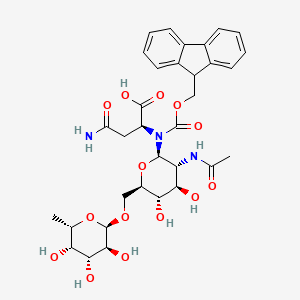 molecular formula C33H41N3O14 B13401421 N-[2-(Acetylamino)-2-deoxy-6-O-(|A-L-fucopyranosyl)-|A-D-glucopyranosyl]-N2-Fmoc-L-asparagine 