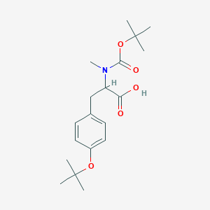 molecular formula C19H29NO5 B13401426 N-alpha-(t-Butoxycarbonyl)-N-alpha-methyl-O-(t-butyl)-L-tyrosine 