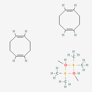 molecular formula C22H44Ir2O2-4 B13401432 carbanide;(1Z,5Z)-cycloocta-1,5-diene;iridium;methanol 