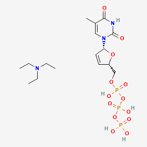 molecular formula C16H30N3O13P3 B13401449 Stavudine Triphosphate TEA Salt 