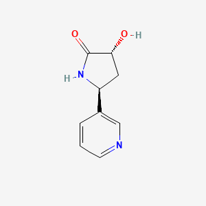 molecular formula C9H10N2O2 B13401486 3-trans-Hydroxy Norcotinine 