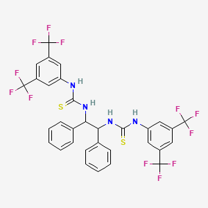 molecular formula C32H22F12N4S2 B13401494 N,N'-[(1R,2R)-1,2-Diphenyl-1,2-ethanediyl]bis[N'-[3,5-bis(trifluoromethyl)phenyl]thiourea] 
