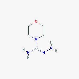 molecular formula C5H12N4O B13401564 4-Morpholinecarboximidic acid hydrazide 