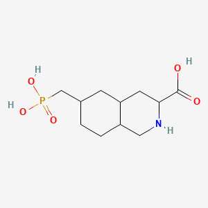 molecular formula C11H20NO5P B13401591 (-)-6-Phosphonomethyl-deca-hydroisoquinoline-3-carboxylic acid 