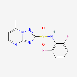 molecular formula C12H9F2N5O2S B13401598 Flumetaulam CAS No. 98967-55-6