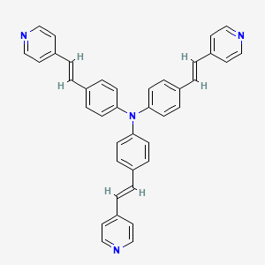 molecular formula C39H30N4 B13401631 Tris[4-(2-pyridin-4-ylvinyl)phenyl]amine 