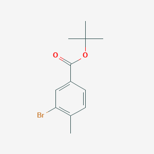 molecular formula C12H15BrO2 B1340166 Tert-butyl 3-bromo-4-methylbenzoate CAS No. 160952-57-8