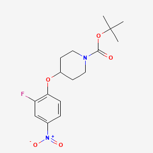 molecular formula C16H21FN2O5 B1340167 tert-Butyl 4-(2-fluoro-4-nitrophenoxy)piperidine-1-carboxylate CAS No. 250371-88-1