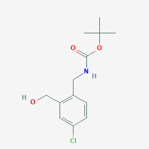 molecular formula C13H18ClNO3 B1340168 Tert-butyl 4-chloro-2-(hydroxymethyl)benzylcarbamate CAS No. 439117-40-5