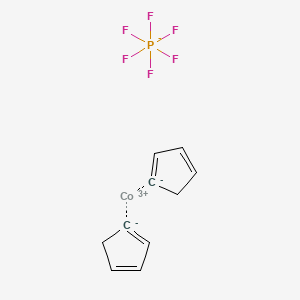 molecular formula C10H10CoF6P B13401698 Cobalt(3+);cyclopenta-1,3-diene;hexafluorophosphate 