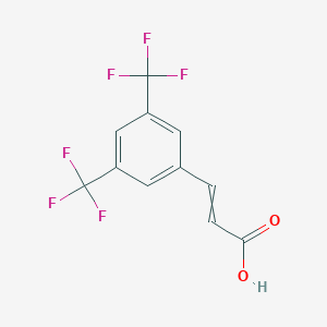 molecular formula C11H6F6O2 B134018 3,5-Bis(trifluoromethyl)cinnamic acid CAS No. 155814-20-3