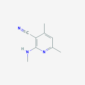 molecular formula C9H11N3 B1340182 4,6-二甲基-2-(甲基氨基)烟腈 CAS No. 783325-61-1