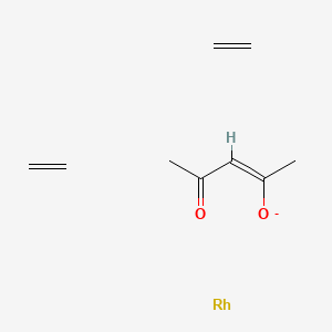 molecular formula C9H15O2Rh- B13401841 2,4-Pentanedionatobis(ethylene)rhodium 