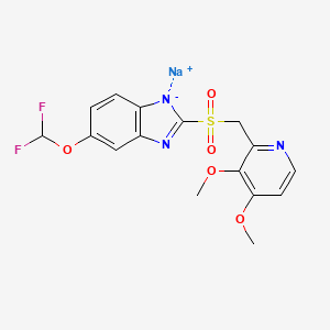 molecular formula C16H14F2N3NaO5S B13401856 Pantoprazole Impurity A 