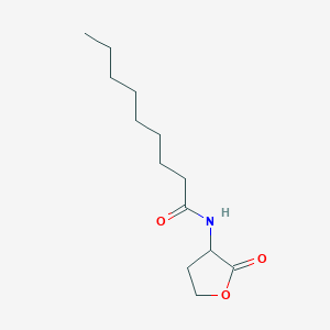 molecular formula C13H23NO3 B13401902 Nonanamide, N-(tetrahydro-2-oxo-3-furanyl)- CAS No. 106983-32-8