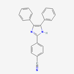 molecular formula C22H15N3 B1340194 4-(4,5-Diphenyl-1h-imidazol-2-yl)benzonitrile CAS No. 29898-72-4