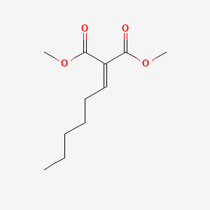 molecular formula C11H18O4 B13401999 Dimethyl 2-hexylidenemalonate CAS No. 74290-25-8