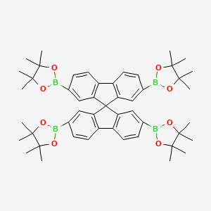 molecular formula C49H60B4O8 B13402029 2,2',7,7'-Tetrakis(4,4,5,5-tetramethyl-1,3,2-dioxaborolan-2-yl)-9,9'-spirobi[fluorene] 