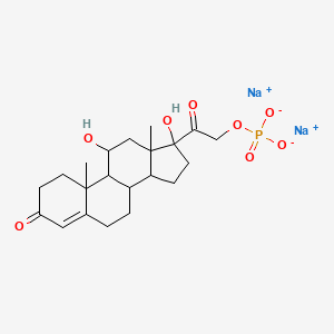 molecular formula C21H29Na2O8P B13402046 disodium;[2-(11,17-dihydroxy-10,13-dimethyl-3-oxo-2,6,7,8,9,11,12,14,15,16-decahydro-1H-cyclopenta[a]phenanthren-17-yl)-2-oxoethyl] phosphate 