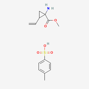 molecular formula C14H19NO5S B13402050 methyl (1R,2S)-1-amino-2-vinylcyclopropanecarboxylate 4-methylbenzenesulfonate 