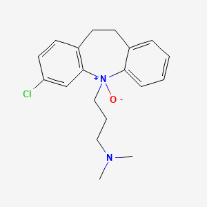 molecular formula C19H23ClN2O B13402052 3-(2-chloro-11-oxido-5,6-dihydrobenzo[b][1]benzazepin-11-ium-11-yl)-N,N-dimethylpropan-1-amine 