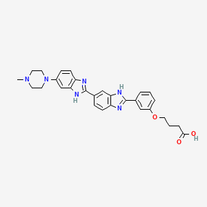molecular formula C29H30N6O3 B1340207 4-[3-[6-[6-(4-methylpiperazin-1-yl)-1H-benzimidazol-2-yl]-1H-benzimidazol-2-yl]phenoxy]butanoic acid CAS No. 258843-62-8