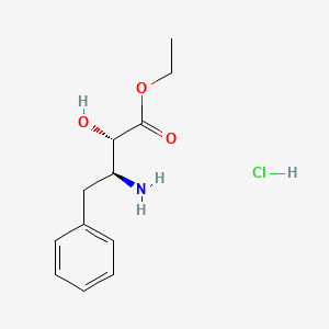 molecular formula C12H18ClNO3 B13402104 (2S,3S)-3-Amino-2-hydroxy-4-phenylbutyric acid ethyl ester hydrochloride CAS No. 327107-53-9