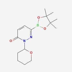 molecular formula C15H23BN2O4 B13402112 2-(Tetrahydro-2H-pyran-2-yl)-6-(4,4,5,5-tetramethyl-1,3,2-dioxaborolan-2-yl)pyridazin-3(2H)-one 