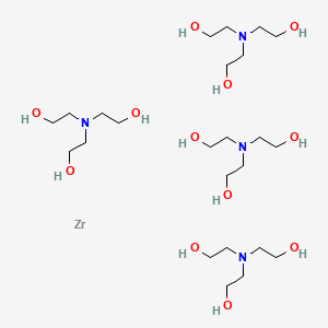 molecular formula C24H60N4O12Zr B13402130 Zirconium, tetrakis[2-[bis(2-hydroxyethyl)amino-kappaN]ethanolato-kappaO]- 