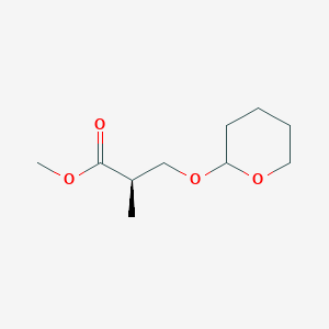 molecular formula C10H18O4 B13402141 Methyl (2S)-2-methyl-3-((tetrahydro-2H-pyran-2-yl]oxy]propanoate 