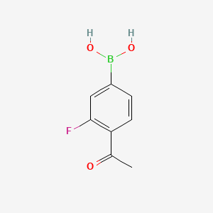 molecular formula C8H8BFO3 B1340215 4-Acetyl-3-fluorophenylboronic acid CAS No. 481725-35-3