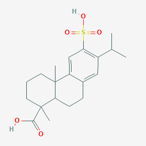 molecular formula C20H28O5S B13402158 12-Sulfoabieta-8,11,13-trien-18-oic acid 