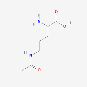 molecular formula C7H14N2O3 B13402167 N(5)-acetylornithine 