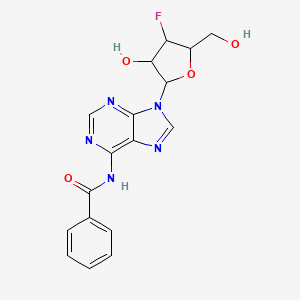 molecular formula C17H16FN5O4 B13402171 N-Benzoyl-3-deoxy-3-fluoro-adenosin 