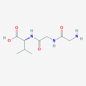 molecular formula C9H17N3O4 B13402221 (2R)-2-[[2-[(2-aminoacetyl)amino]acetyl]amino]-3-methylbutanoic acid 